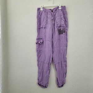 LF‎ The Brand Women's  High Rise Cargo Pants in Lavender